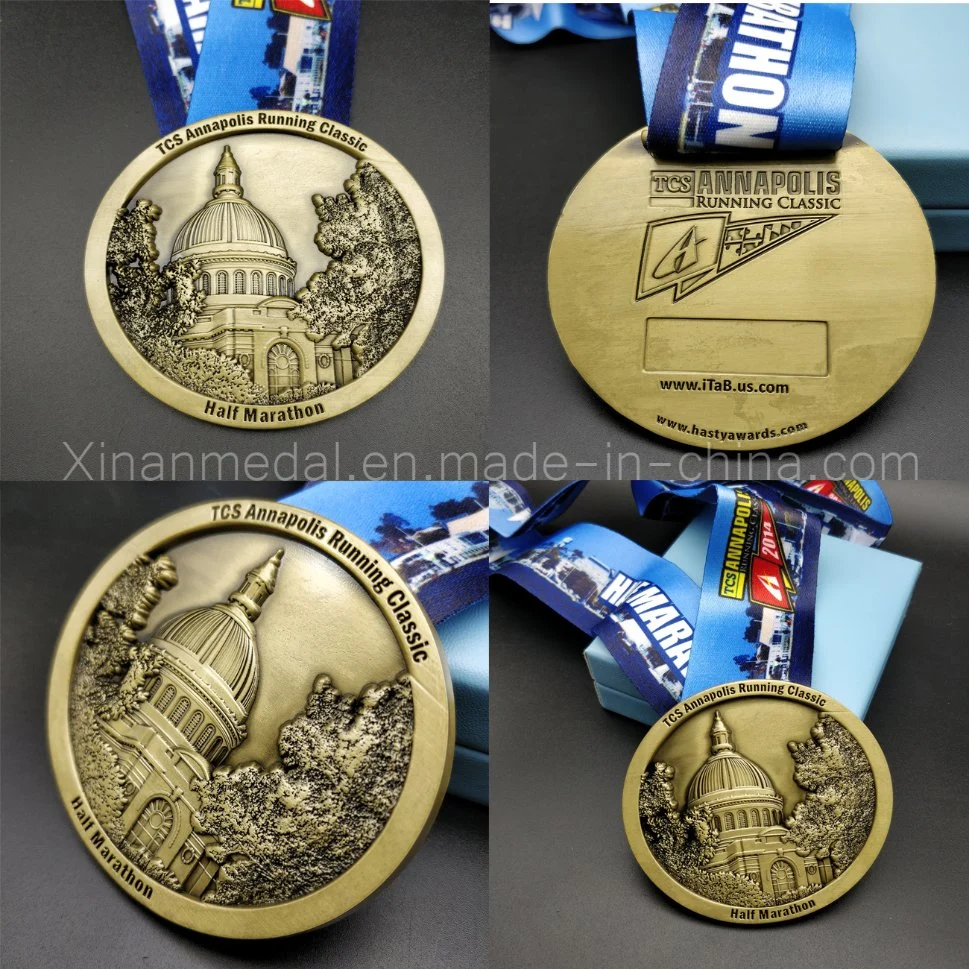 Wholesale Custom Zinc Alloy Metal 3D Sport Running Souvenir Gold Medals