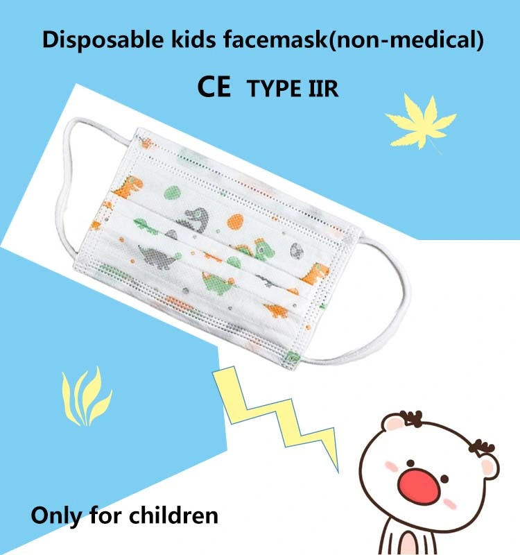 Children Face Mask Wholesale Surgical Protective Face Mask Earloop Disposable Kids 3 Ply Medical Face Mask Printed Custom Nonwoven Dust Mask for Student Child