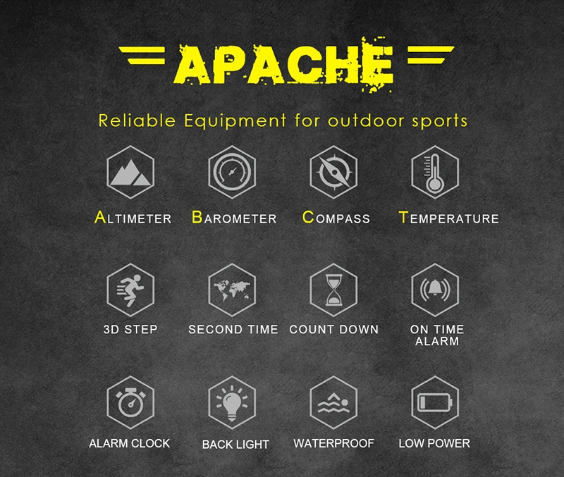 Men Sport Outdoor Digital Luminous Tactical Watch Smart Watches Electronic Watch Gift Watches Adventure Watches Outdoor Watch Reloj Inteligente