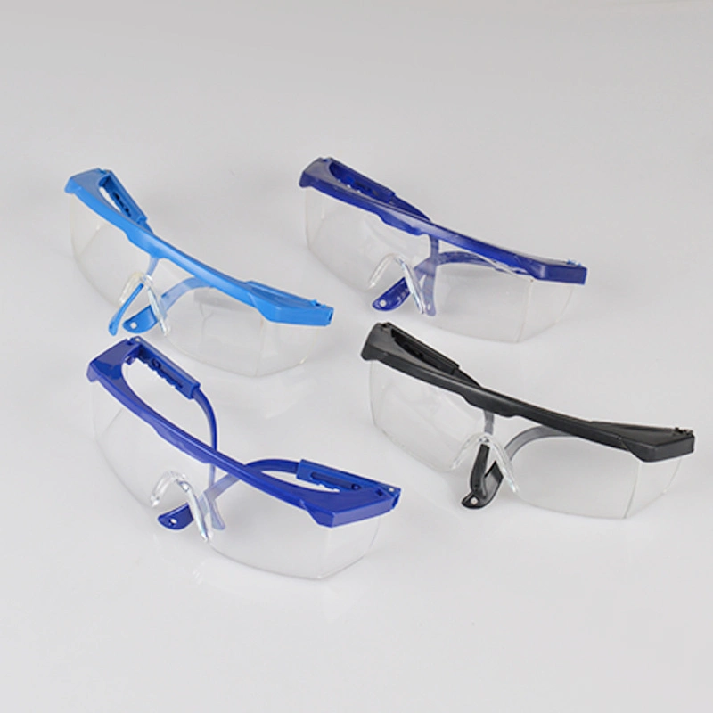 Ce En166 & ANSI Z87.1+ PC Material Anti-Scratch Adjustable Legs Eyeglasses Eyewear Protective UV Safety Glasses Goggles